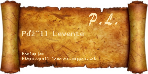 Páll Levente névjegykártya