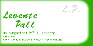 levente pall business card